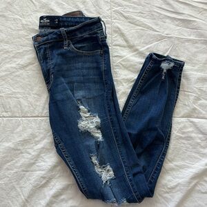 Hollister Mid-Rise Ripped Super Skinny Jeans
